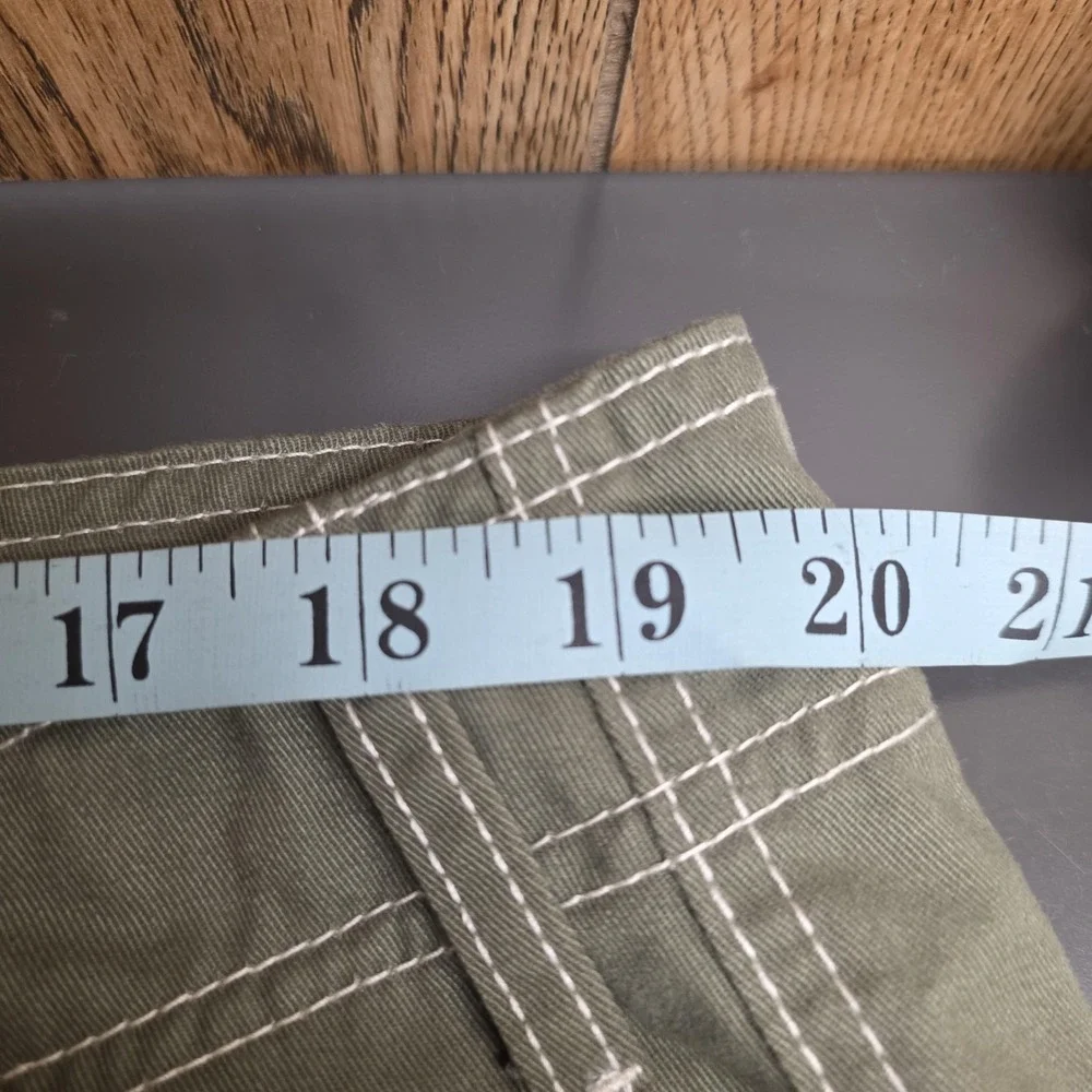 True Religion Cargo Pants Mens 36x34 Green Kalamata Canvas Utility Pockets